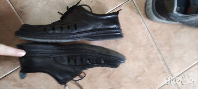 Български кожени черни обувки номер 43, снимка 2 - Ежедневни обувки - 40860615