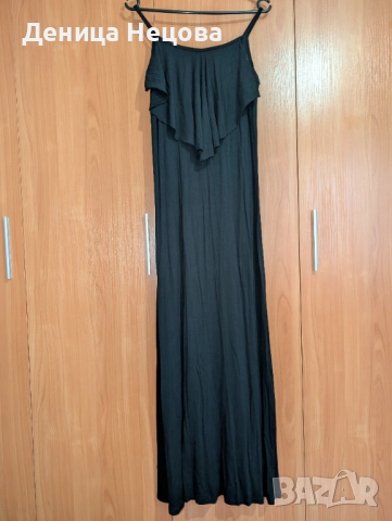 Дълга черна лятна рокля