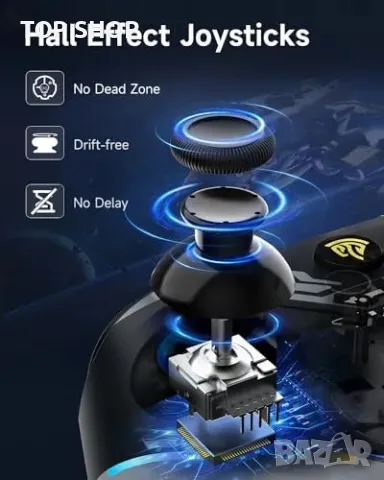 Нов X15 контролер с RGB, без дрейф, съвместим с PC, Switch, Android, снимка 7 - Аксесоари - 49333796