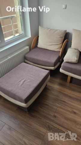 Диван, канапе и табуретка, снимка 8 - Дивани и мека мебел - 51546009