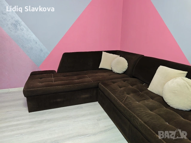 Ъглов диван с функция за сън , снимка 3 - Дивани и мека мебел - 53377796