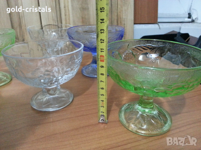 Стъклени чаши купи, снимка 8 - Антикварни и старинни предмети - 36223005
