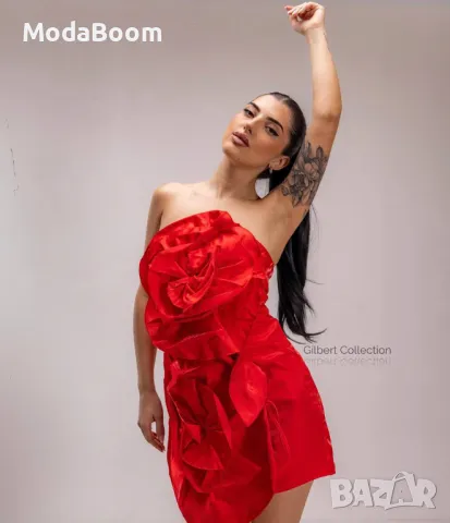 Стилна дамска рокля , снимка 2 - Рокли - 48683237