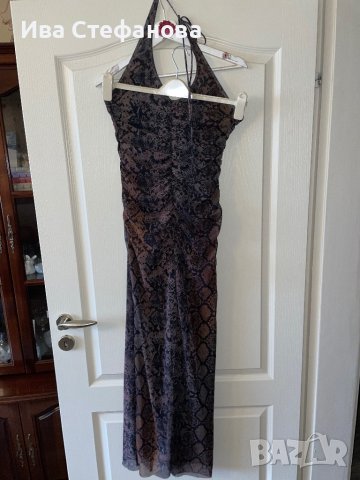 Нова елегантна парти коктейлна официална змийска рокля питон змия , снимка 9 - Рокли - 40746605