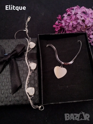 Колие и гривна със сърце , снимка 3 - Други стоки за дома - 52906013