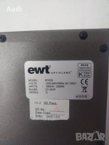 Електрическа камина EWT Optiflame  за отопление 1800W~ 2000W / 230V ЦЕНА 199лв / тел.0897553557  Мож, снимка 5 - Отоплителни печки - 44178069