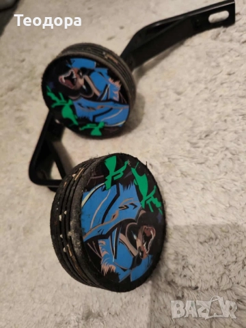 Детско колело OMEGA 16” - зелено,унисекс,с помощни колела, снимка 5 - Скутери и тротинетки - 52876250