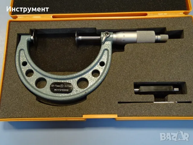 Дисков микрометър Mitutoyo 123-103 (GMA-75) 50-75mm disk micrometer, снимка 2 - Други инструменти - 49055079