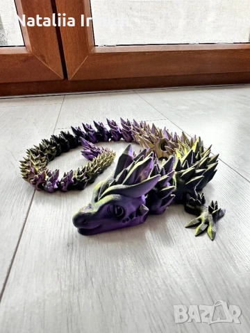 3D дракон в мултиколор, снимка 3 - Фигурки - 53526444