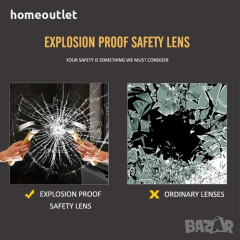 ПРОМОЦИЯ Огледало за стена с допълнителна защита против счупване или надиране JJ00372ZZV, снимка 5 - Огледала - 50459533