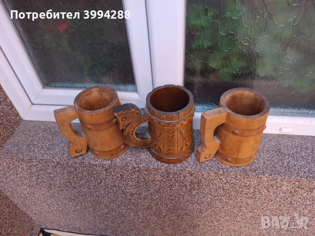 Дървени халби за бира декорация , снимка 2 - Декорация за дома - 53851140