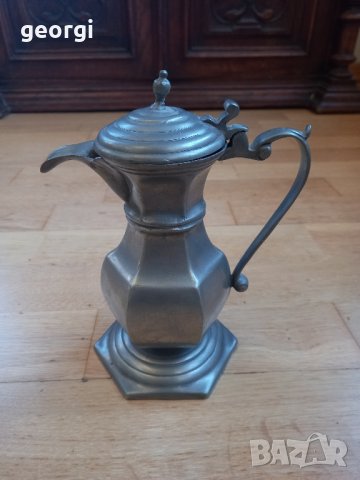 Стар цинков чайник , снимка 3 - Антикварни и старинни предмети - 44172709