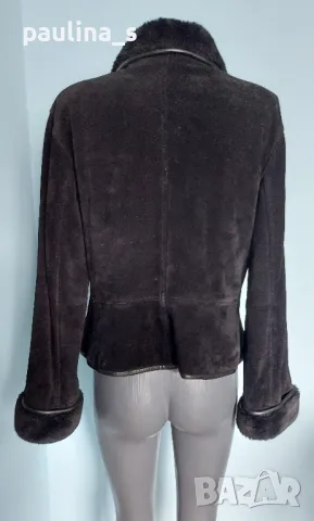 Два броя / Марков кожух от естествен велур "Etam" и "Enzo Cardinale" , снимка 7 - Палта, манта - 49037384