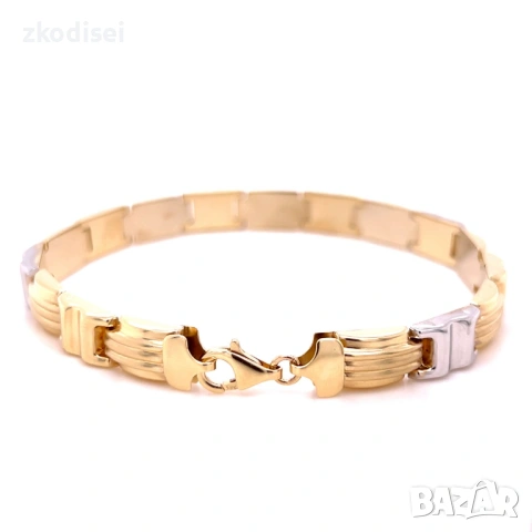 Златна мъжка гривна 10,12гр. 21,0см. 14кр. проба:585 модел:36314-1, снимка 2 - Гривни - 53072497