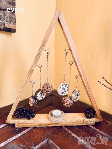 Колекция уникат – сет ръчно изработени коледни играчки, снимка 10 - Декорация за дома - 52391116