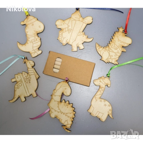 Сет от коледни фигурки за оцветяване + цветни моливи – любими герои на децата!, снимка 13 - Фигурки - 52277653