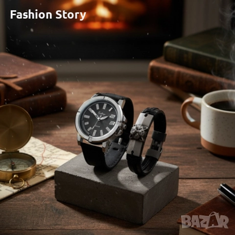 Спортен мъжки часовник Geduo и гривна в луксозна кутия, снимка 3 - Мъжки - 51937529