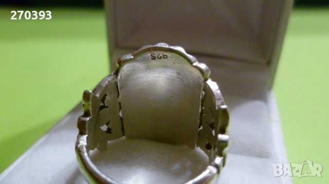 Масивен старинен сребърен пръстен, снимка 2 - Пръстени - 44365468