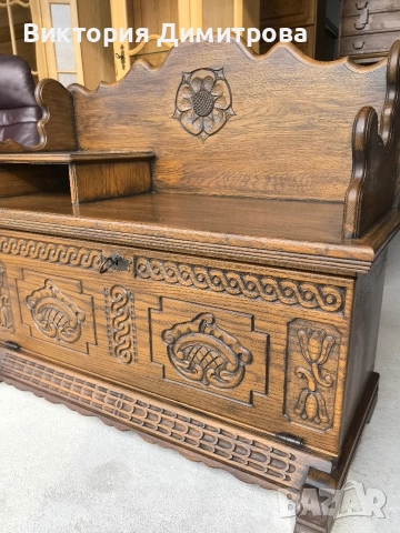 Антична пейка - шкаф за обувки, снимка 2 - Шкафове - 53612252