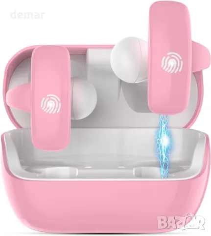 Детски безжични слушалки Giveet, Open Ear за тийнейджъри, деца (сини, розови), снимка 2 - Безжични слушалки - 47319767