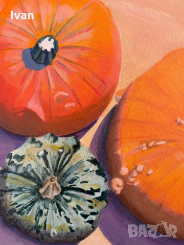 Картина Тикви 40х50см, снимка 2 - Картини - 53782376