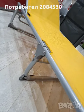 Алуминиев шезлонг със сенник 187/62см, снимка 5 - Градински мебели, декорация  - 49698246