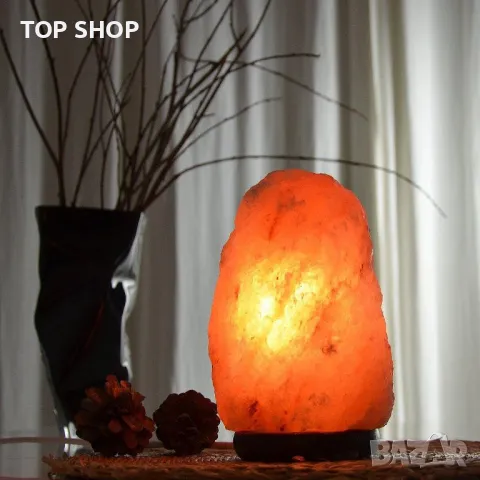 Лампа от Хималайска сол 3 кг. с дървена основа