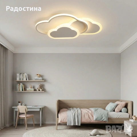 LED плафон „Облаци“ – 42W | 52×31×6 см | Чисто нов