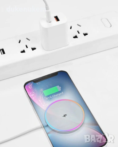 15W безжично MagSafe зарядно за iPhone и AirPods, снимка 5 - Друга електроника - 53030550