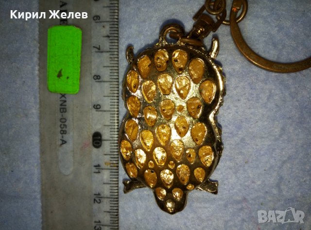 СИМПАТИЧНО БРОНЗОВО ПОЗЛАТЕНО АЖУРНО БУХАЛЧЕ КЛЮЧОДЪРЖАТЕЛ АРТ ВИСУЛКА с ИСКРЯЩИ КРИСТАЛИ 38813, снимка 5 - Други - 42116392