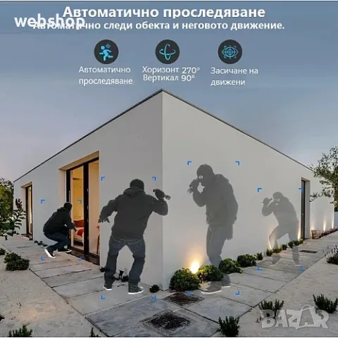 ПРОМО!! Двойна външна Wi-Fi камера iCsee за наблюдение през телефона, снимка 11 - HD камери - 48528783