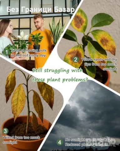 Нова Лампа за растения LED пълен спектър 74 диода таймер 4/8/12H стая, снимка 3 - Лед осветление - 53695348