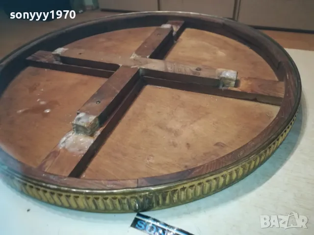 ПЛОТ ЗА ШАХ МАСА С ОБКОВ МЕД МЕСИНГ-ВНОС ФРАНЦИЯ 0311241003LNWC, снимка 15 - Антикварни и старинни предмети - 47819432