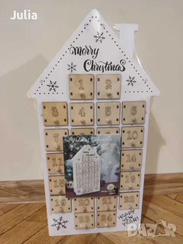 Дървен Коледен календар, снимка 2 - Други - 48037154