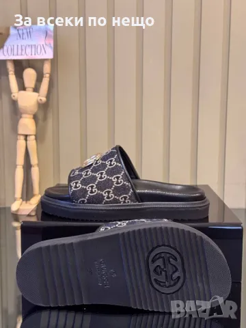 Gucci Дамски Черни Чехли Гучи Код E327, снимка 3 - Чехли - 50416878