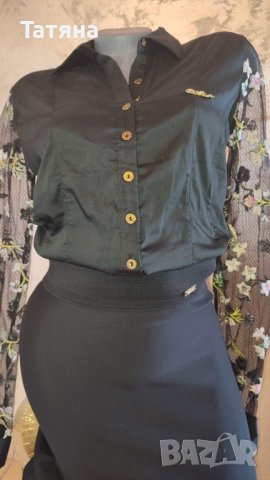 Риза с дантелени ръкави и бродерия и пола , снимка 5 - Ризи - 40608867