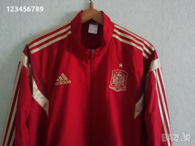 Spain Adidas ново оригинално горнище яке Испания Адидас размер L/XL , снимка 4 - Спортни дрехи, екипи - 52708267
