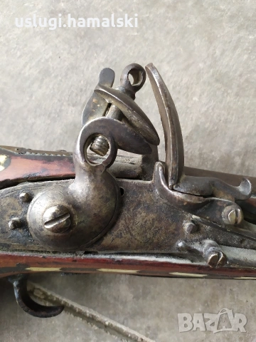 Стара кремъчна пушка, снимка 10 - Антикварни и старинни предмети - 53720758