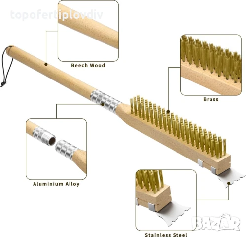 Четка за почистване на пещ Pizza Oven Brush