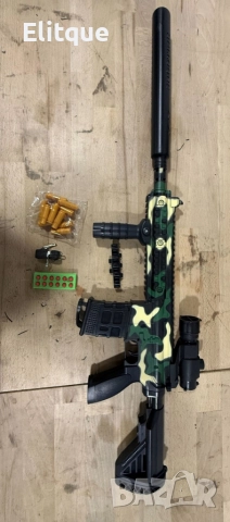 Детска играчка пушка автомат с меки патрони и допълнителни екстри, снимка 3 - Други - 52820963