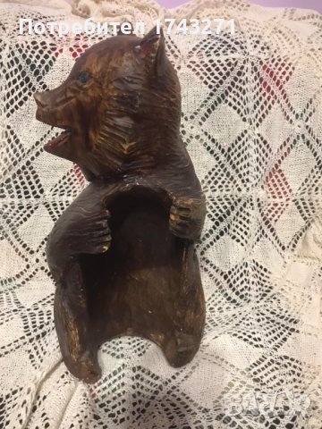 Поставка за бутилка вино мечка, снимка 3 - Антикварни и старинни предмети - 41503259