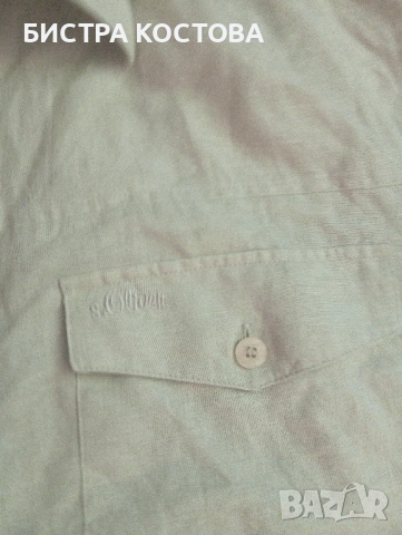Мъжка ленена риза, марка Oliver , снимка 5 - Тениски - 51726521