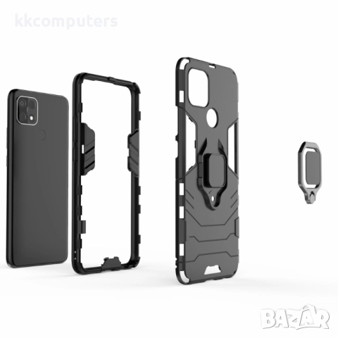 OPPO A15/A15S Удароустойчив Finger Ring Калъф и Протектор, снимка 8 - Калъфи, кейсове - 52977236