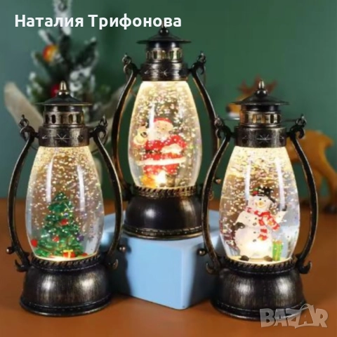 Ретро LED коледен фенер с падащ сняг – магическа светлина и празничен уют, снимка 5 - Декорация за дома - 52495388
