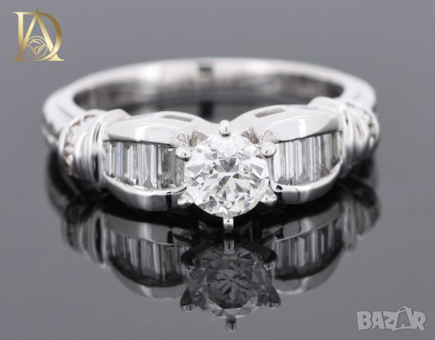 Нов Златен Пръстен с 1.03кт Естествени Диаманти 