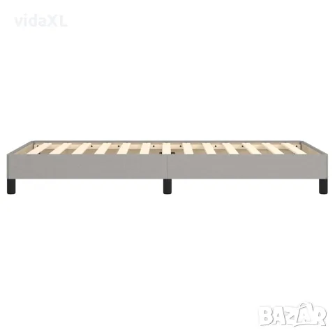 vidaXL Рамка за легло без матрак, светлосива, 90x190 см, плат, снимка 6 - Спални и легла - 56147238