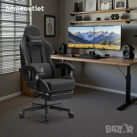 ПРОМОЦИЯ Висококачествен геймърски / офис стол с атрактивен дизайн DOWINX LS-665801, снимка 2 - Столове - 50939529