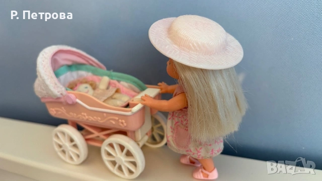Ретро кукла Шели Barbie с количка за кукли, снимка 2 - Кукли - 53817948