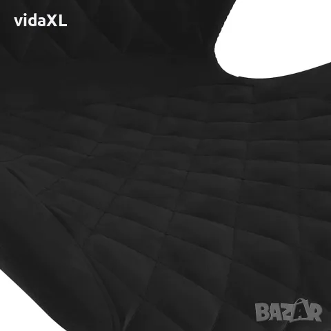 vidaXL Бар табуретки, 2 бр, черни, кадифе, снимка 7 - Столове - 56147006