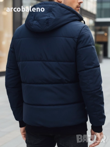 Мъжко зимно яке с качулка, 2цвята , снимка 5 - Якета - 52884255